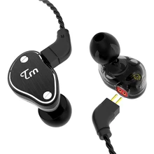 TRN V60 1BA+ 2DD гибридные наушники-вкладыши Hi-Fi DJ Monito спортивные наушники для бега наушники с 2PIN Съемная TRN V20