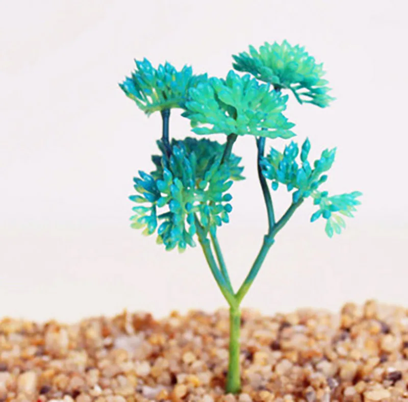 Artificial Succulent Plants Home Decoration Green Blue Plastic Faux Cactus Succulents Simulation Fake Plant Office Decoration - Цвет: xiaofenglinghua blue