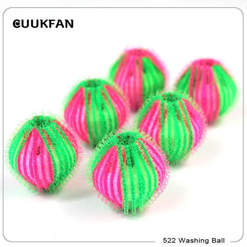 6PCS Floating Lint Hair Catcher Laundry Ball Plastic Dryer Balls