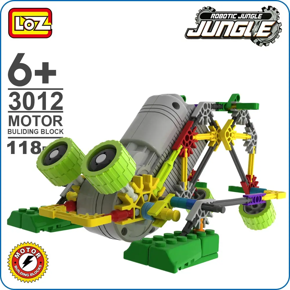 LOZ ideas Motor Building Block Robotic Frog Robot Jungle Action Model font b Toys b font