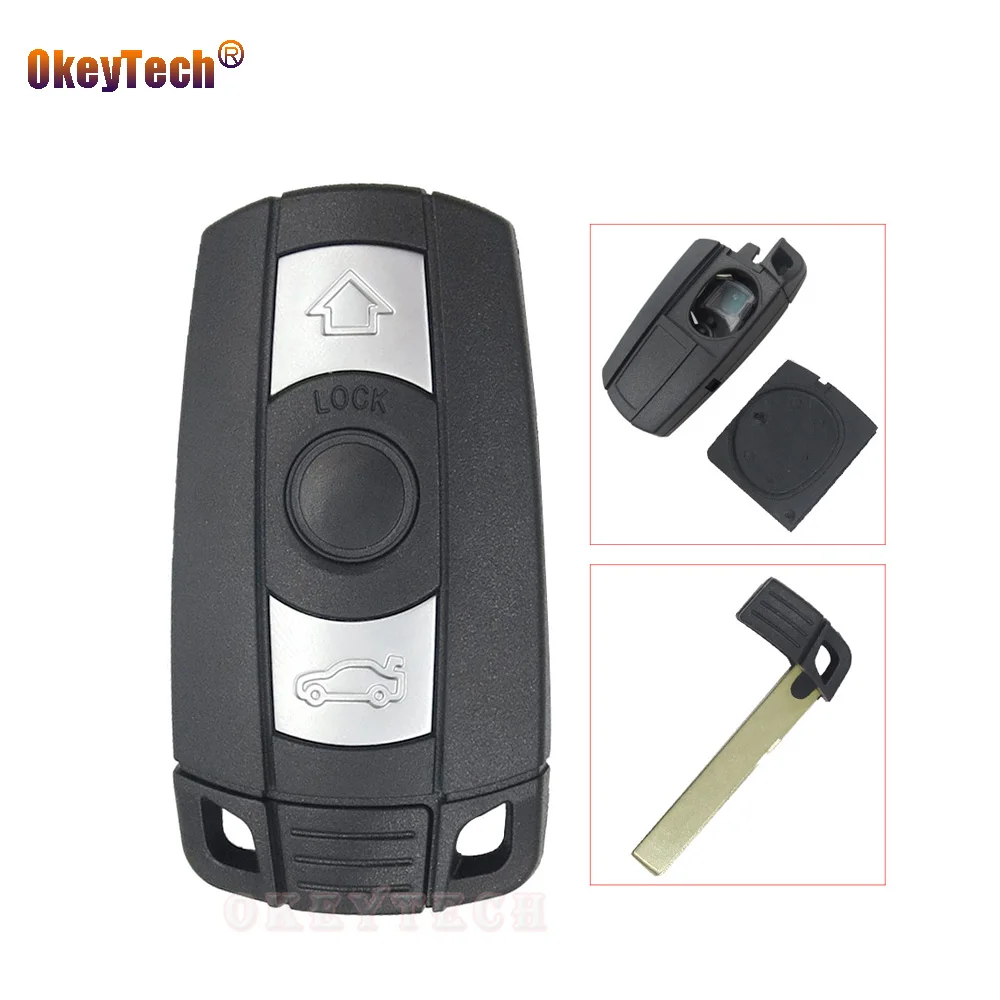 OkeyTech Remote Control Car Key Case for BMW 1 3 5 6 Series E90 E91 E92