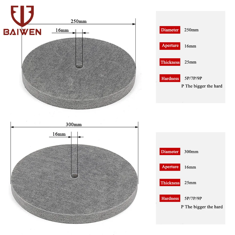 Fiber Polishing Buffing Wheel 320# Grit Nylon Abrasive 250mm Dia 50mm 7P Hardnes