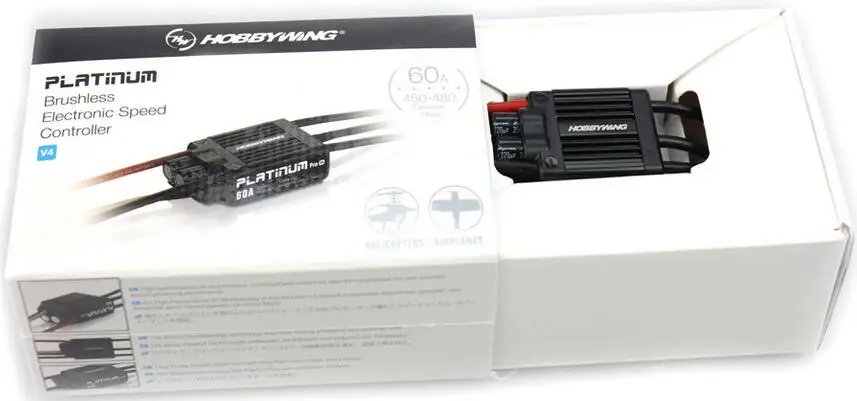 HobbyWing Platinum 60A V4 ESC (3S-6S) для Heli класса 450-480 (Пропеллер: 325-360 мм) | Игрушки и хобби