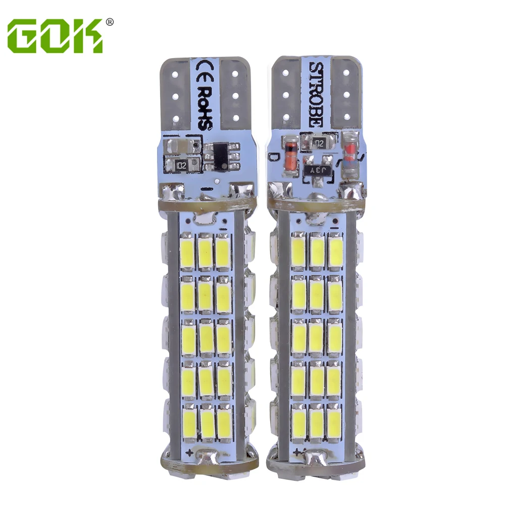 

4PCS/LOT T10 led strobe high quality t10 68led flash w5w t10 68smd led 3014 smd car led Light car-styling Bulb wholesale