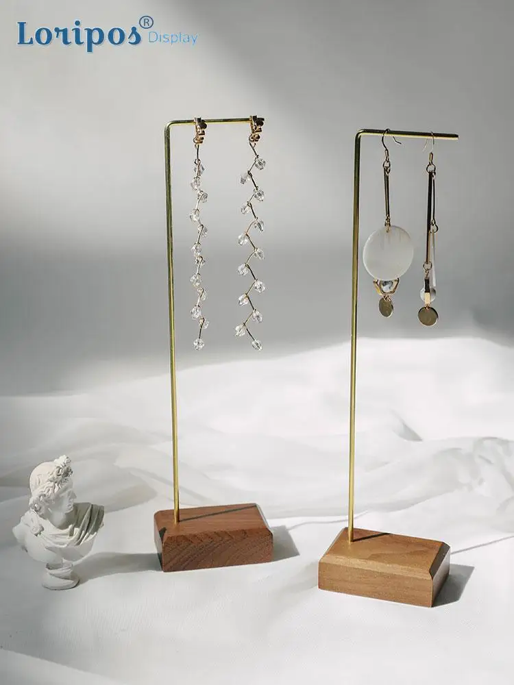

Wood Jewelry Rack Necklace Holder Stand Hanger Earrings Hanging Orgnizer Hook Stand For Display Holder Hook Earring Hanging Rack