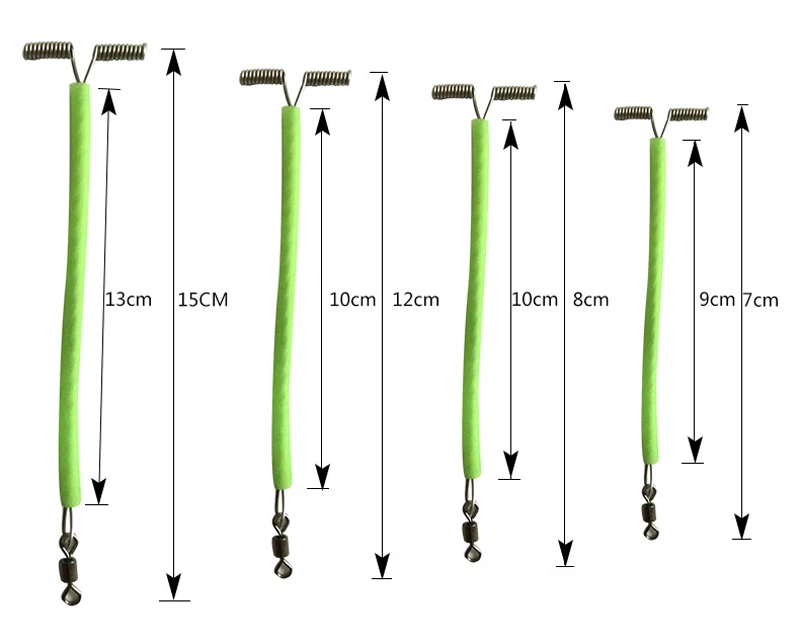 ICERIO 20pcs Т Форма тьма светящийся провод Crappie Rig Arms с поворотными бусинами рыболовные снасти ветка капельница терминал снасти