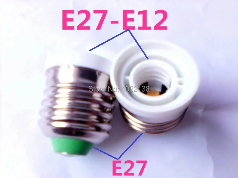 200 шт. E27 для E12 светодиодный гнездо адаптера основание светильника E27-E12 конвертер удлинитель для головок лампы цоколь держатель с Трек-номером
