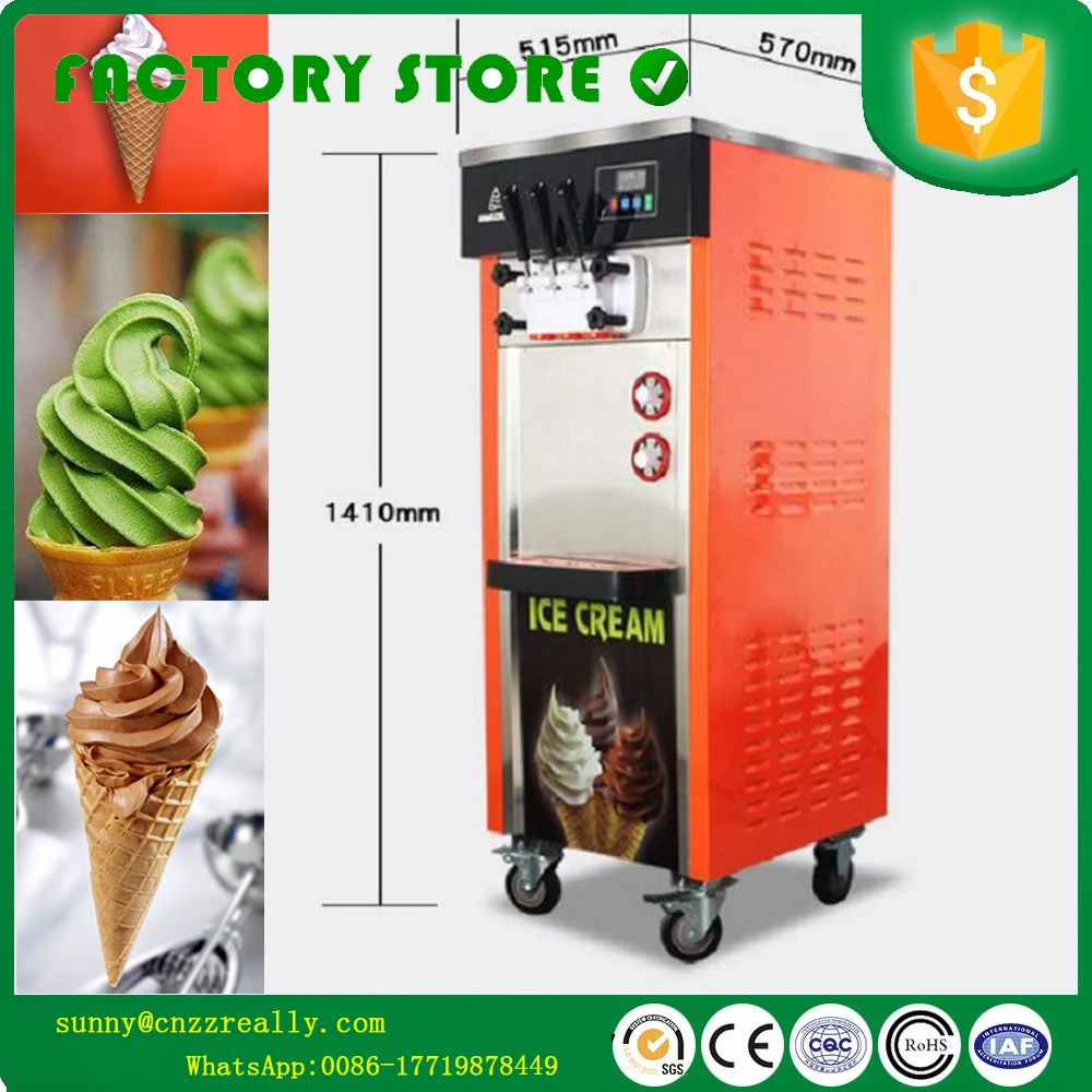 plug customized stainless steel 50L/H soft ice cream machine ice cream