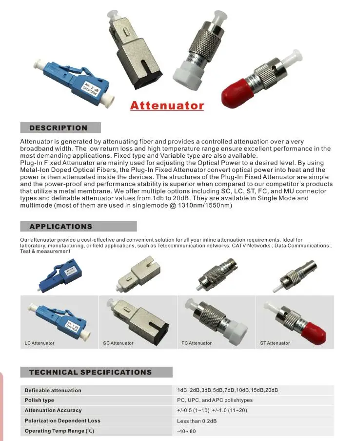 10 шт./лот, одиночный режим, Simplex, FC/UPC фиксированный фланец тип аттенюатор 3dB, SM SX Волоконно-оптический аттенюатор 3,5, 10,15, 20 дБ