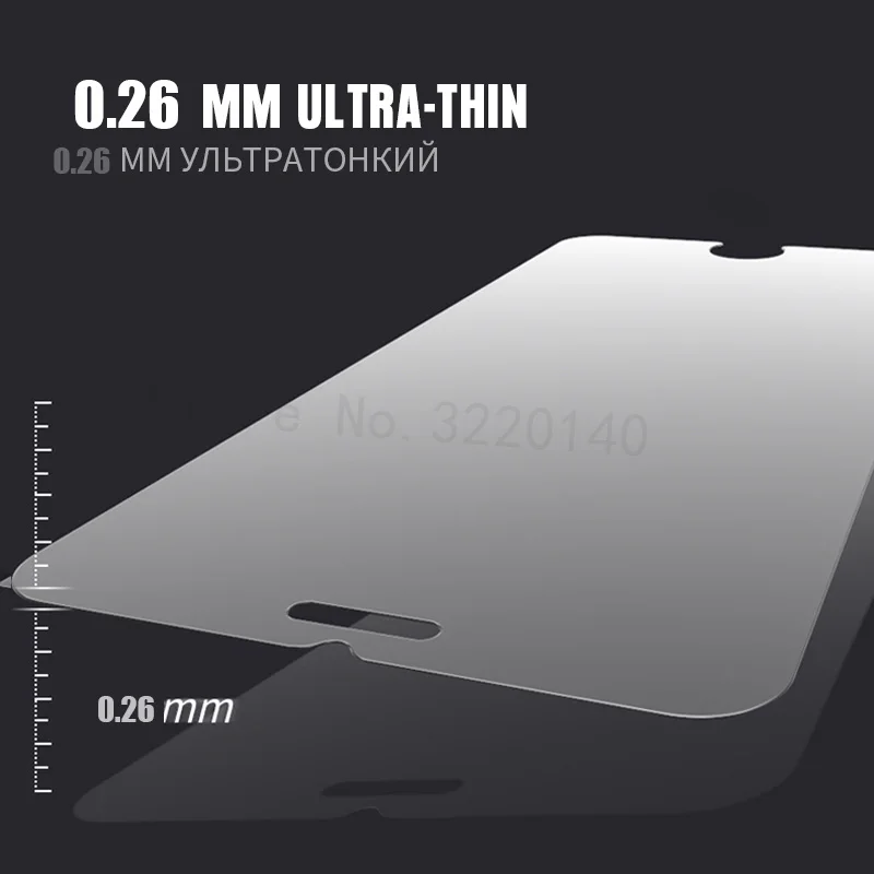 0.26MM 9H Premium Tempered Glass For iphone X 8 7 6 6s Plus 2.5D Screen Protector Glass For iphone 5 SE 6s 7 8 X Toughened Film.