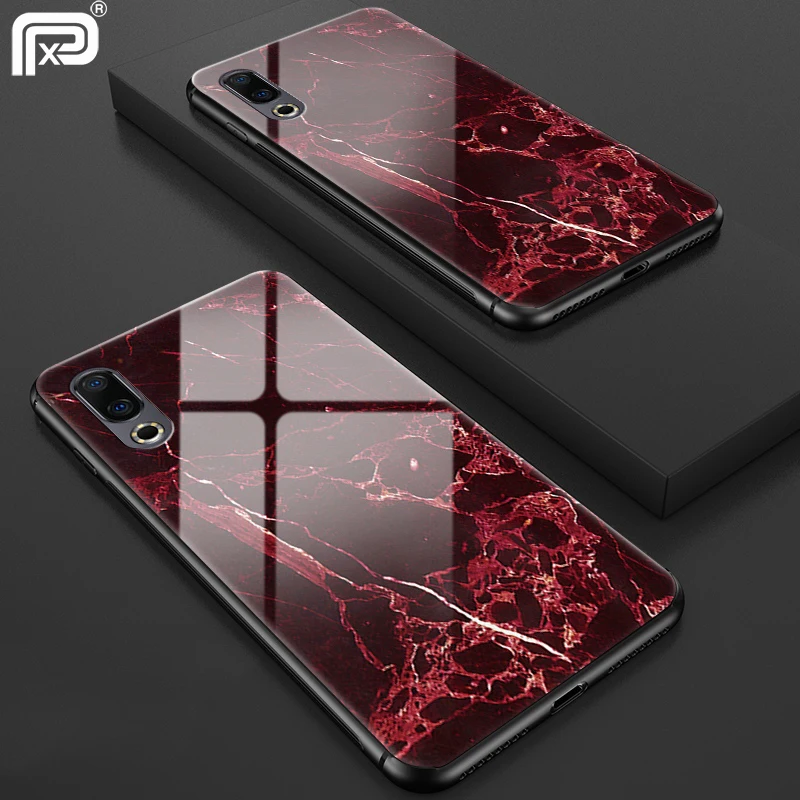 

For Meizu 16s Case Marble Pattern Smooth Tempered Glass Back Cover For Meizu 16 16 s 16 X Phone Case Slim Shockproof Fundas