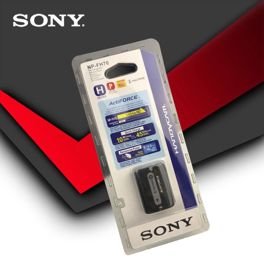 Оригинальный аккумулятор Sony для цифровой камеры NPFH70 с питанием от литиевых