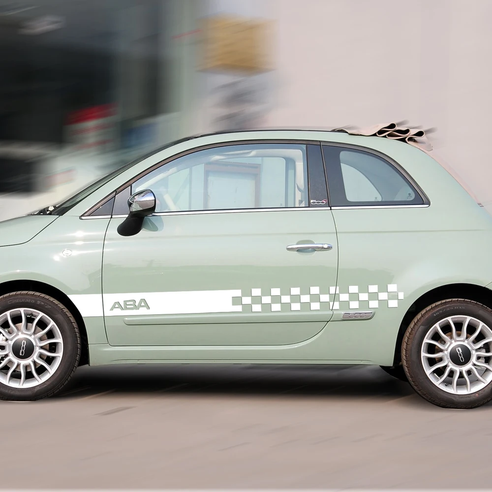 2 шт./лот автомобильный Стайлинг логотип Abarth боковая юбка наклейки декор для тела