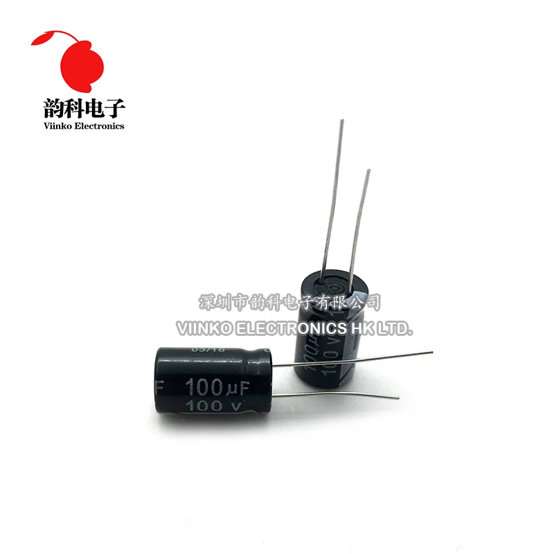 

20pcs 100UF 100V 10X17mm Electrolytic Capacitor 100V 100UF 10*17mm Aluminum Electrolytic Capacitor