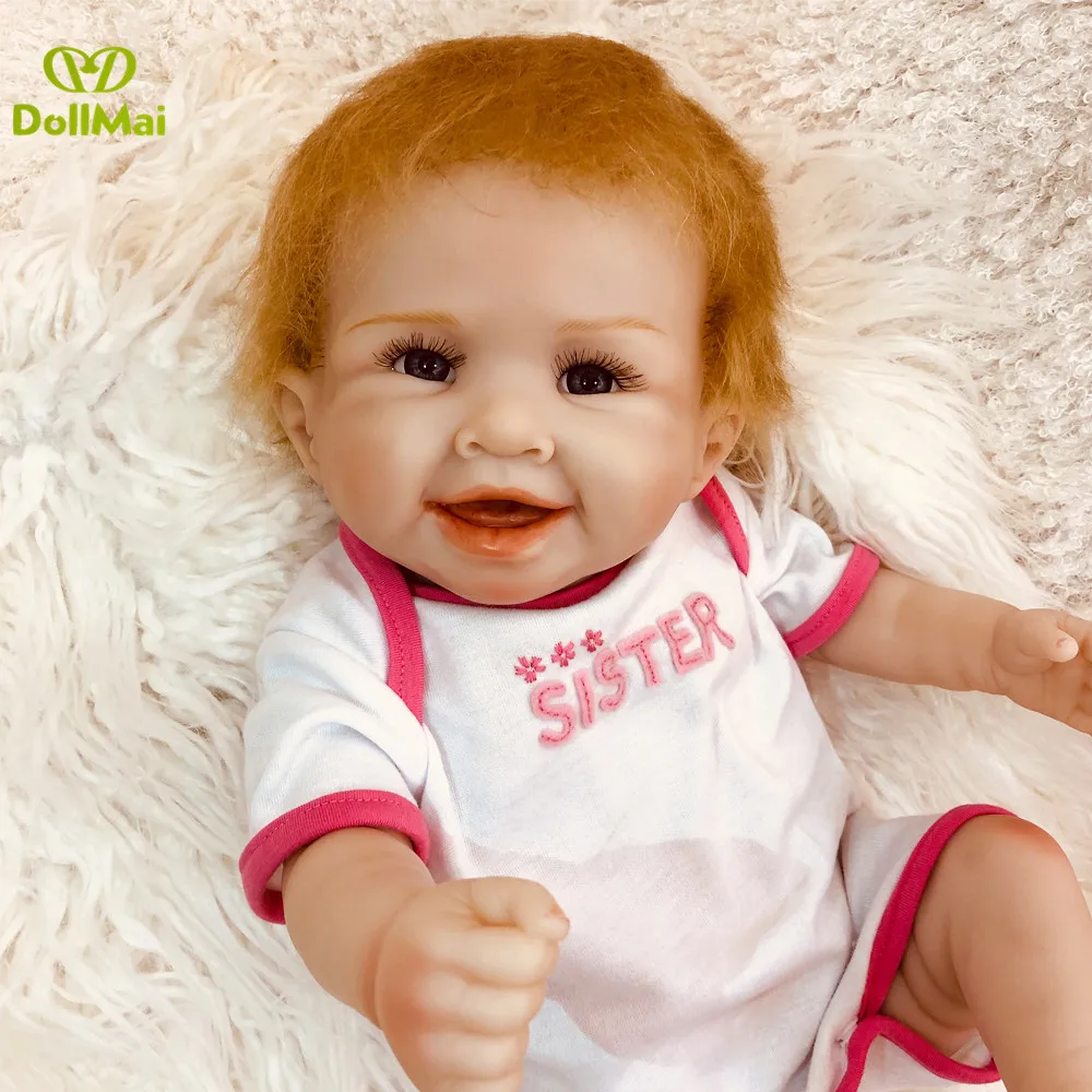 50 см силиконовая кукла Reborn Baby Doll игрушка как настоящая девочка виниловая для