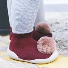 Обувь для малышей; нескользящие носки; толстые тапочки; носки; 6 цветов; 5 размеров; tz04