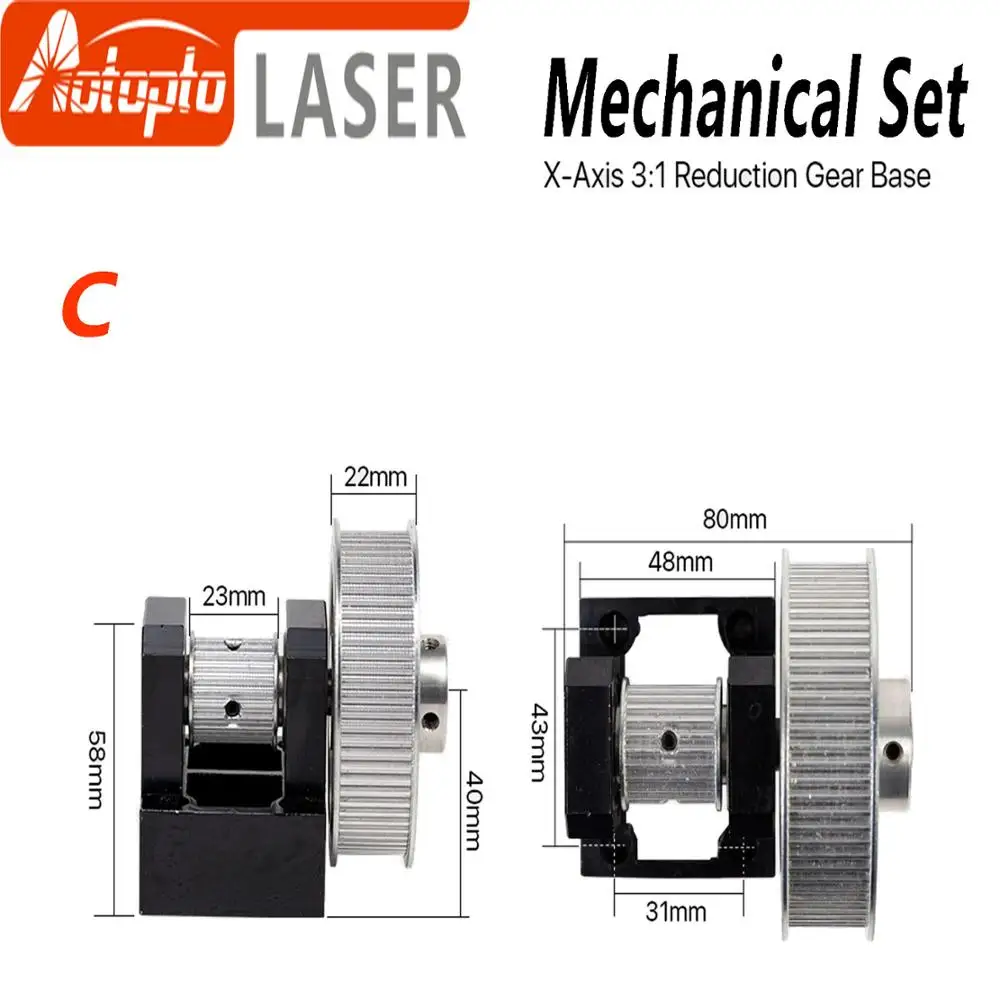 Gear Base Set Machine Mechanical Parts for Laser Engraving Cutting Machine