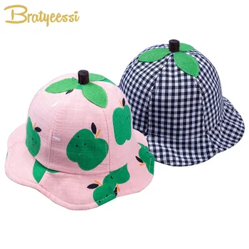 

Cute Baby Summer Hat for Boy Girl Cartoon Cotton Baby Sunhat Adjustable Kids Bucket Cap for 6-15 Months