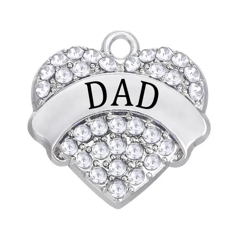 Fashion Wholesale Aliexpress Father's Day Gift Jewelry Dad Name Heart