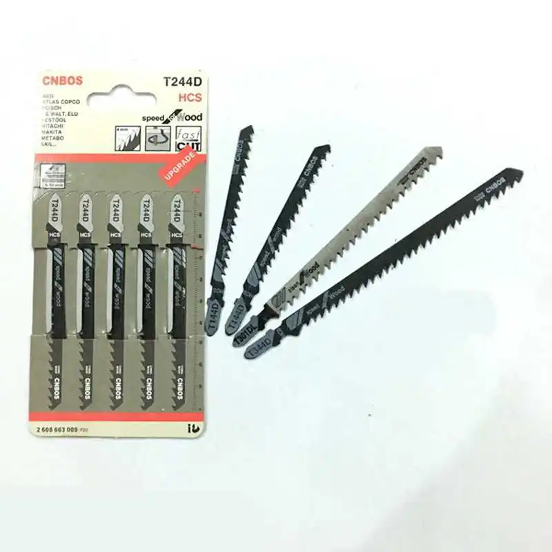 

DIY Cutting Tool For Woodworking Hard Wood Curve Cut For Home DIY 5Pcs Alloy Steel Saw Blade T244D Hacksaw Jig Saw Blade Set