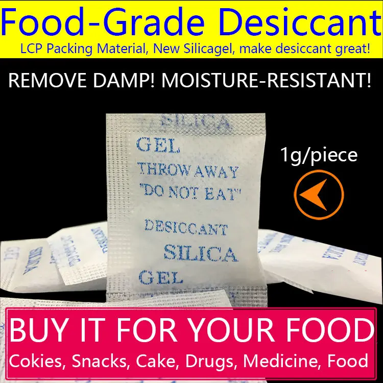 1g/peice 200pcs desiccant silica gel desiccant moisture absorber remove damp moisturizing gel