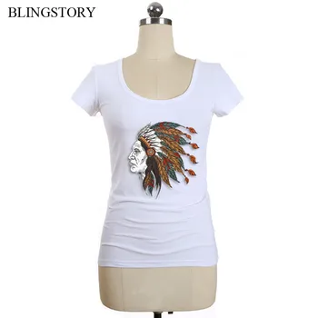 

BLINGSTORY Fashion Short Sleeve Summer Plus Size T-shirts O-neck Casual Women Tee