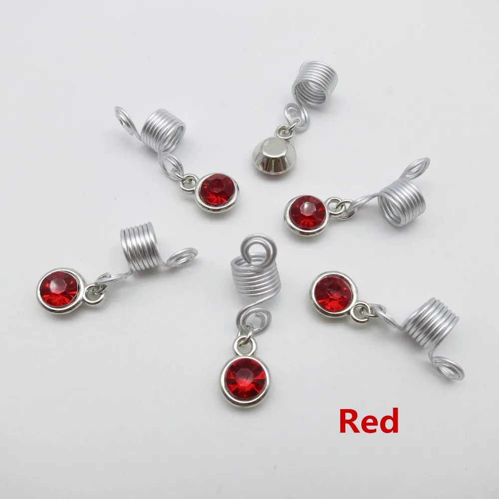 

6Pcs/pack spiral wire wrapped hair braid dread dreadlock beads jewelry accessory