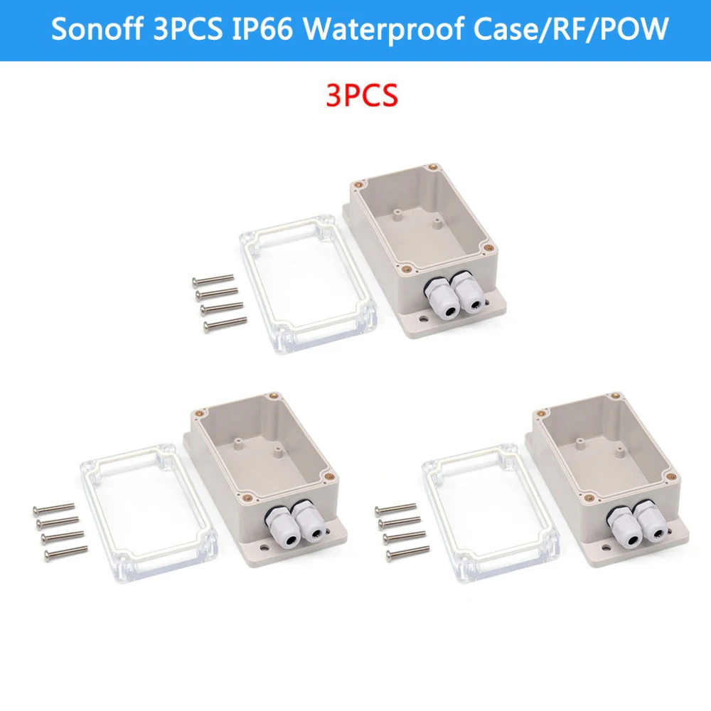Водонепроницаемый чехол Sonoff IP66 3 шт. беспроводной смарт переключатель POW RF 433 МГц
