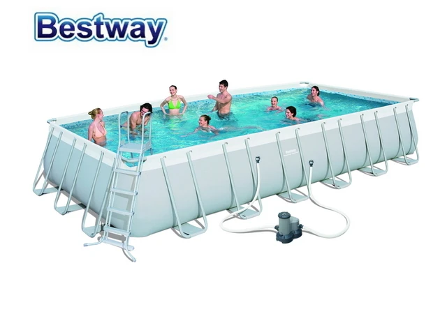56474 Bestway 732x366x132cm Steel Rectangular Frame Pool Set 56474 Bestway 732x366x132cm Steel Rectangular Frame Pool Set Filter Ladder Cover Mat 24 X12 X52 Agp