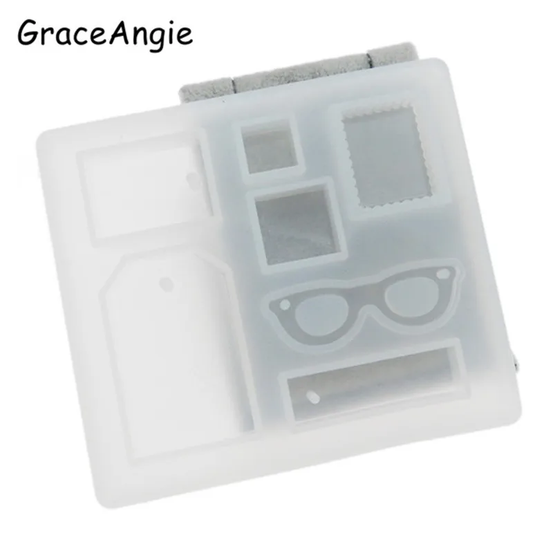 

1PC Resin Liquid Silicone Combination Molds for DIY Making Finding Resin Molds Jewelry Pendant Silicone Jewelry Tools Mix Shape