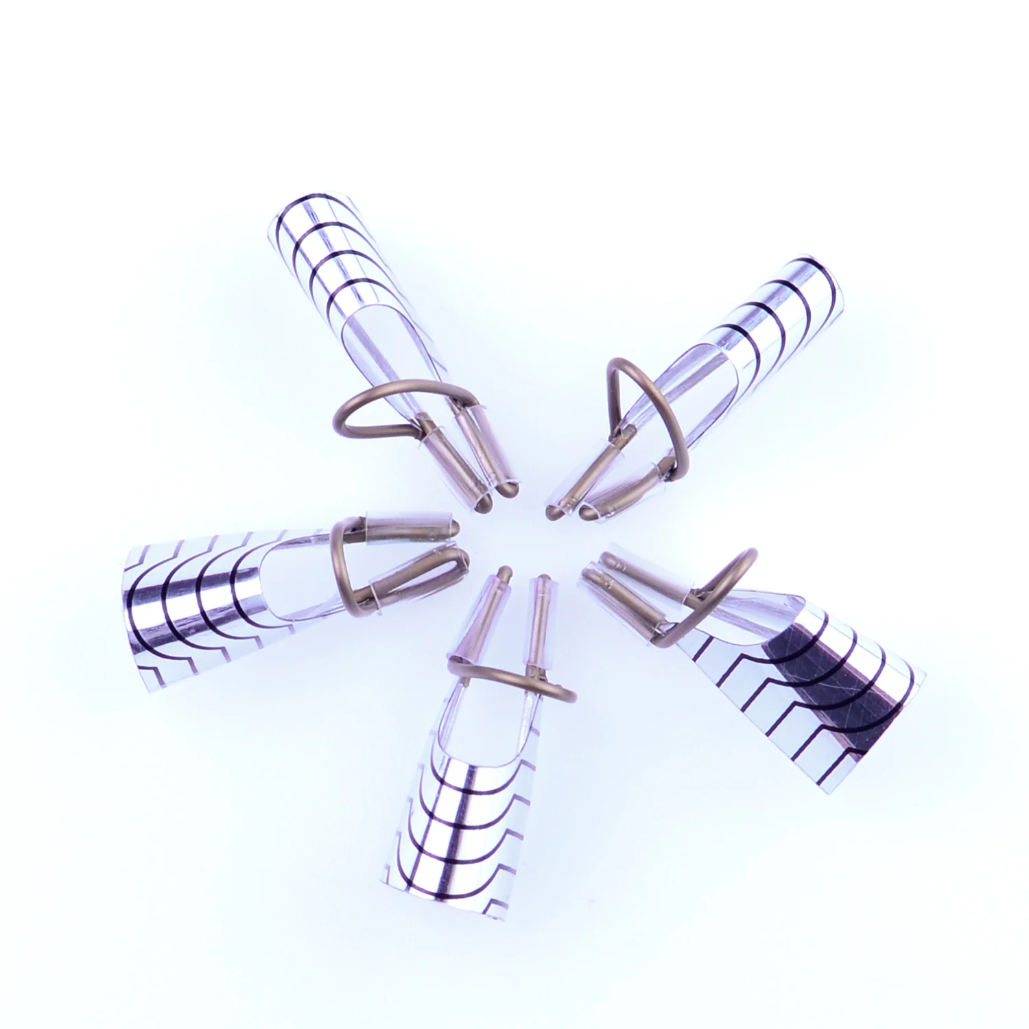 

Can use it for many times 5Pcs Reusable UV Gel Acrylic French Tips Nail Art Extension Guide Form Tool environmental valuable