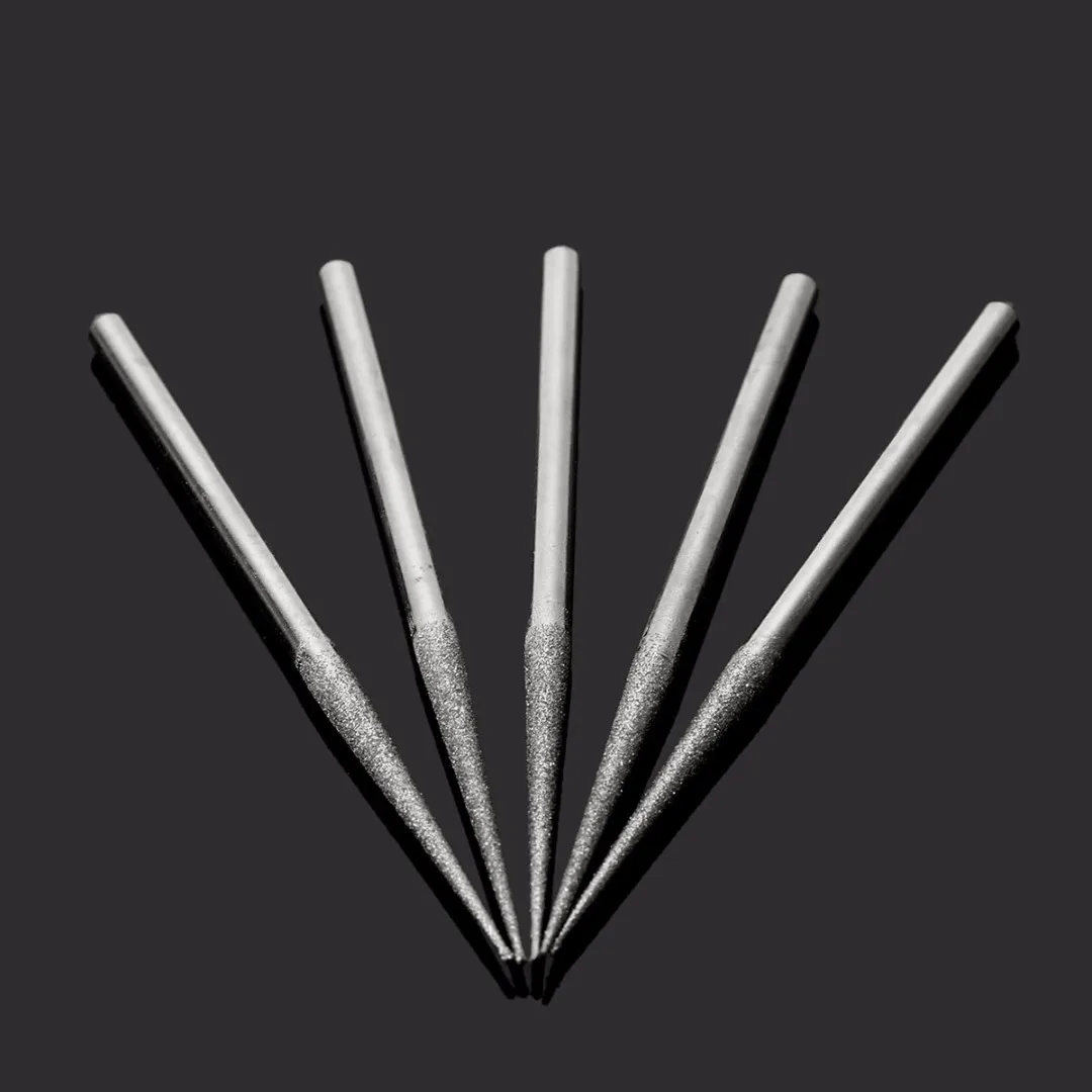  5pcs New Mini Drill Diamond Grinding Head 3mm Shank Bur Bit Set Grinding Tool