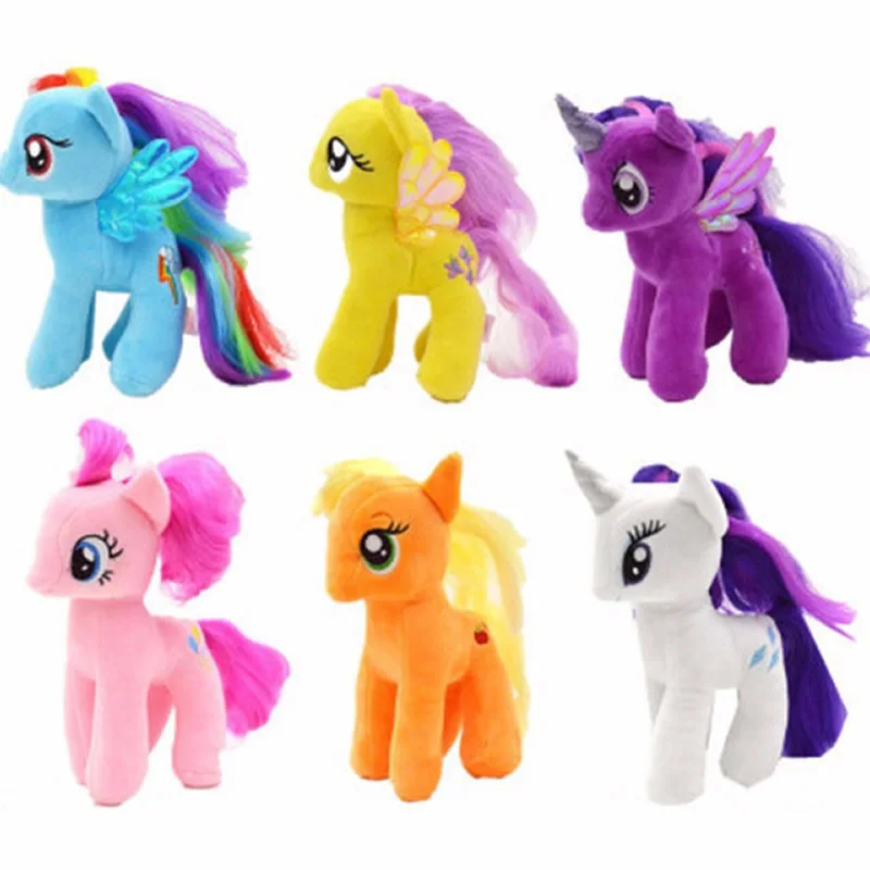 19cm Rainbow Dash unicorn plush Twilight Sparkle Applejack Rarity Fluttershy Pinkie Pie Stuffed Plush lps anime Toys