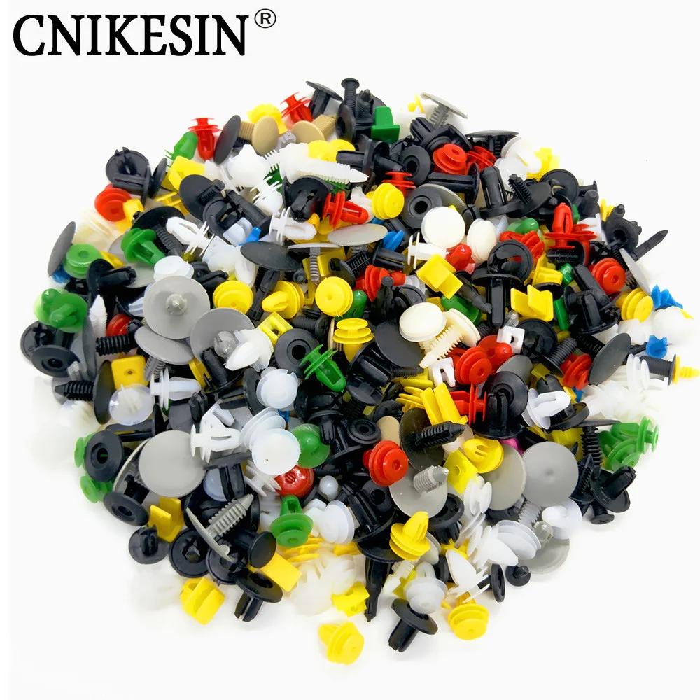 

CNIKESIN 200Pcs Universal Mixed Auto Fastener Car Bumper Clips Retainer Car Fastener Rivet Door Panel Fender Liner for all car