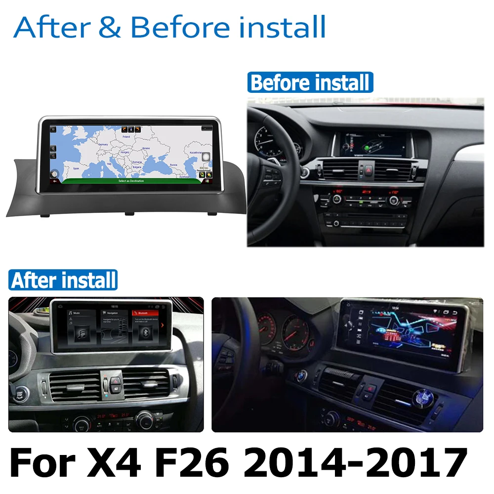 Discount Android 8.0 up Car DVD Navi Player For BMW X4 F26 2014~2017 NBT Audio Stereo HD Touch Screen all in one 2