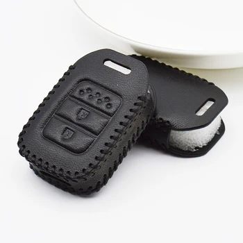 

Leather Car Key Case Cover For Honda 2018 2019 Civic 4D Jazz Fit Freed Accord Crv 3 Elysion Stream Forza 125 Key Ring Styling