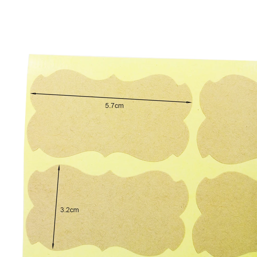 80 Pcs/lot Kraft Paper Blank Irregular Seal Sticker Paper Adhesive DIY Decoration Handmade Products Gift Package Label