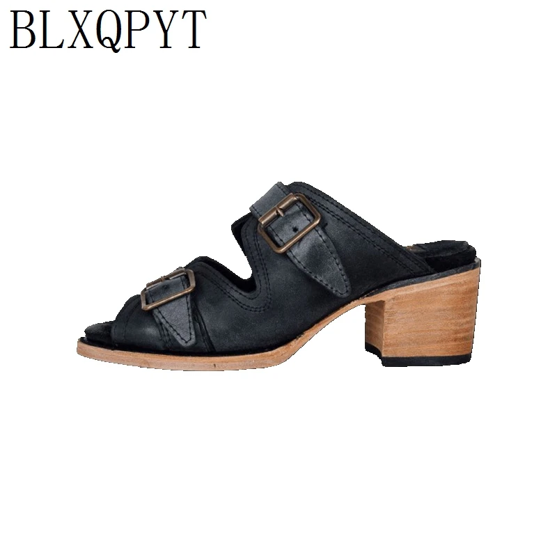 BLXQPYT/; Sandalias Mujer sapato feminino; большие размеры 34-50; летняя стильная женская обувь; повседневные пляжные сандалии; шлепанцы; W61