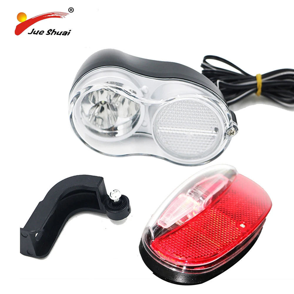 Front Headlight with for Horn LED 36V Light 48V Electric Bike Flashlight Lamp