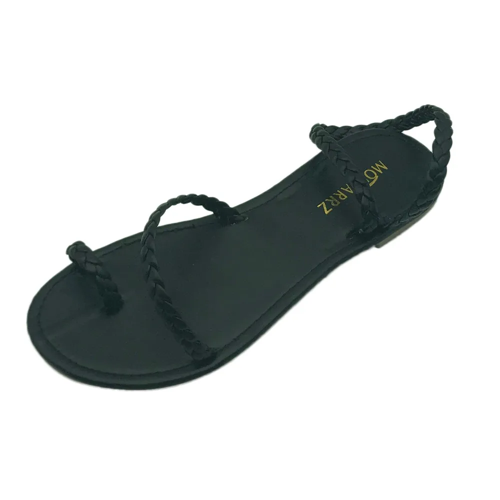 

Women Sandals Summer Strappy Gladiator Low Flat Heel Flip Flops Beach Sandals Shoes soft bottom Sandals zapatos de mujer 2019