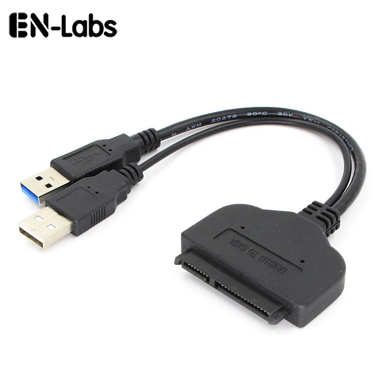 

En-Labs Super Speed USB 3.0 To SATA II 3Gbps 22 Pin 2.5 Inch Hard Disk Driver SSD Adapter Cable Converter w/ Reserved USB Power
