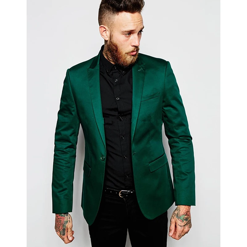 NoEnName-Null-New-Arrival-2017-Italian-Design-Green-Stain-Men-Suit-Jacket-Groom-Tuxedos-For-Men