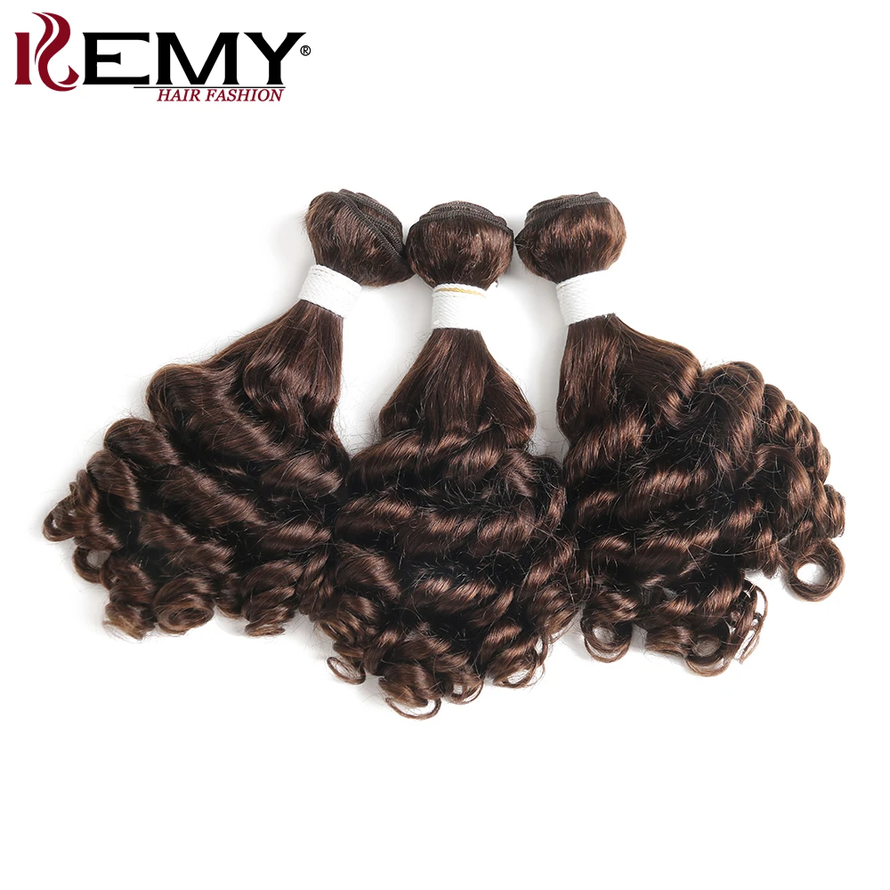 

Funmi Curly Human Hair Weaves Bundle KEMY HAIR 1PC Brazilian Hair Extension Non Remy 100% Human Hair Bundles 4#