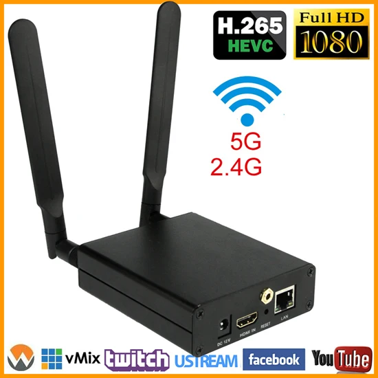 MPEG-4 H.264 AVC WiFi HDMI IP видео кодировщик передатчик в реальном времени