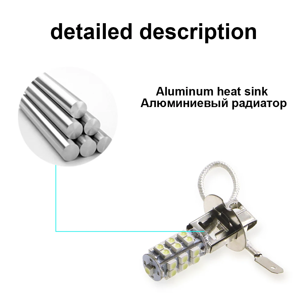 KEIN 2 шт. H3 светодиодный 25smd 3528 Автомобильные противотуманные фары, дневные ходовые огни, дневные ходовые огни, 12 В, внешний светодиодный фонарь для Автомобиля H3