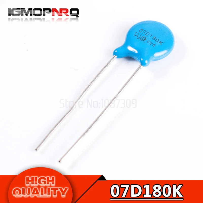 

20pcs varistor 07D180K 18V piezoresistor 7D180K 07D180