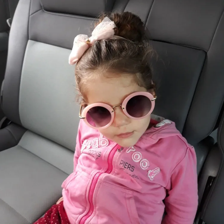 Винтажные Круглые Солнцезащитные очки UV 400 детские солнцезащитные Oculos De Sol lunette de