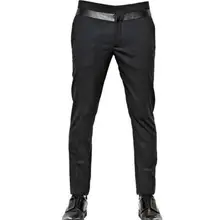 27-42 хит Весна новые мужские модные парадные кожаные брюки для отдыха с 9 точками