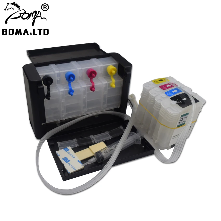 

BOMA.LTD 82 11 Ciss Continuous Ink Supply System For HP82 11 Ciss Permanent Auto Reset ARC Chip For HP DesignJet 111 111R