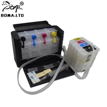 BOMA LTD 82 11 Ciss sistema de suministro continuo de tinta para HP82 11 Ciss permanente Reset Auto arco Chip para DesignJet Cartera de HP DesignJet 111 111R